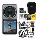 DJI Action 2 Dual Screen Combo Adventure Bundle - Portable and Wearable Camera with 4K 120 FPS