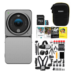DJI Action 2 Power Combo Adventure Bundle - Portable and Wearable 4K Camera with Extra Power