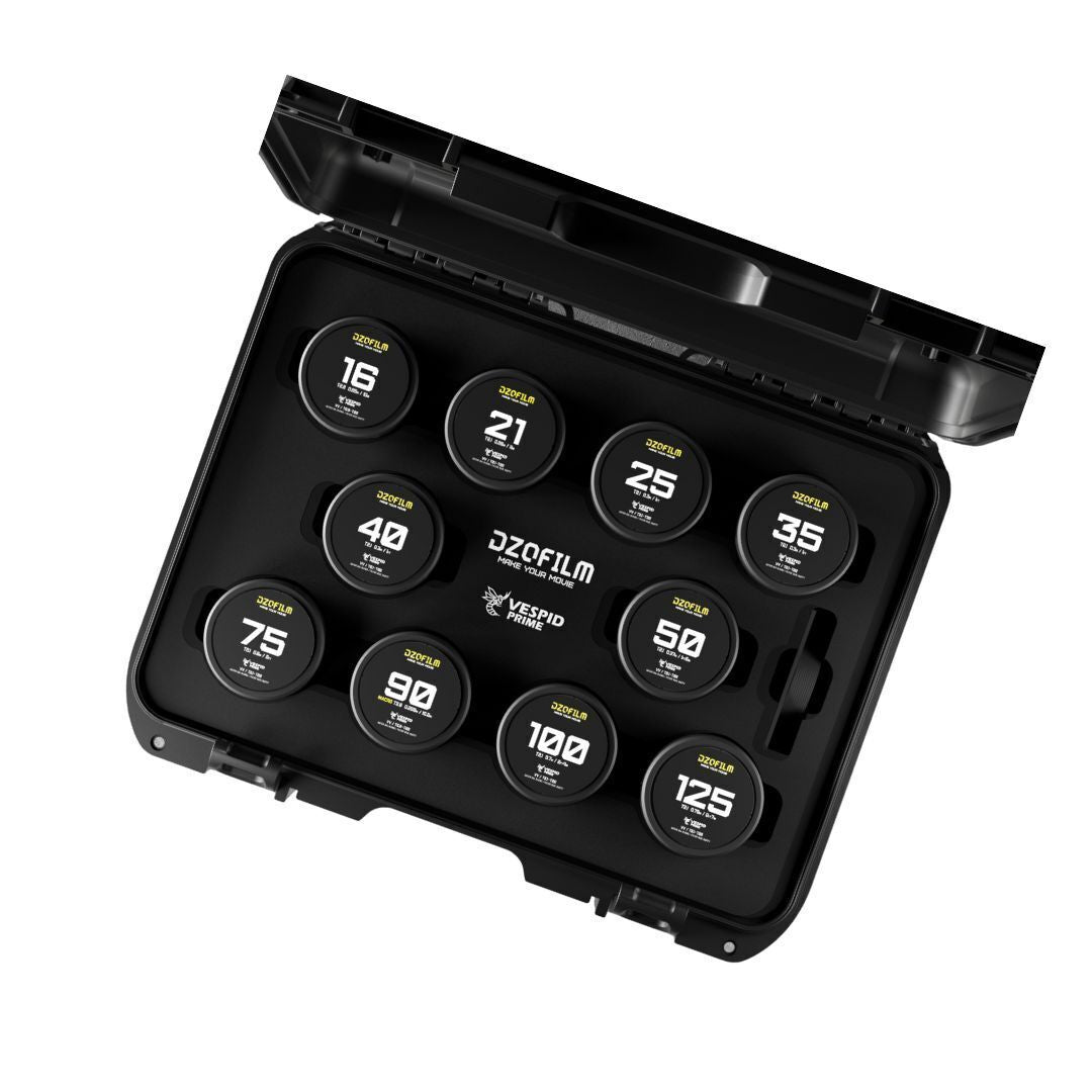 DZOFilm VESPID Prime Cine 10-Lens Kit with 270 Degrees Focus Rotation (PL and EF Mounts)