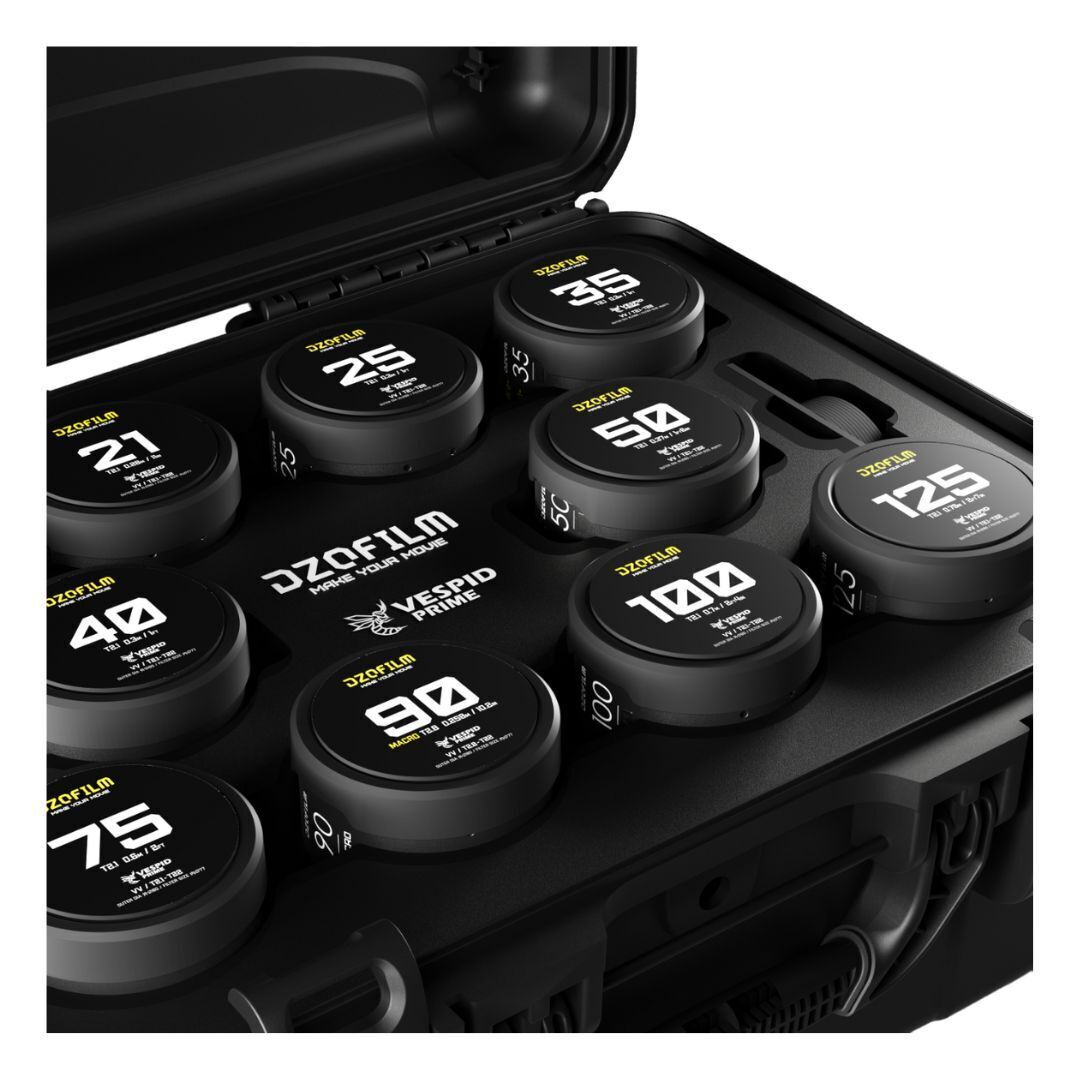 DZOFilm VESPID Prime Cine 10-Lens Kit with 270 Degrees Focus Rotation (PL and EF Mounts)