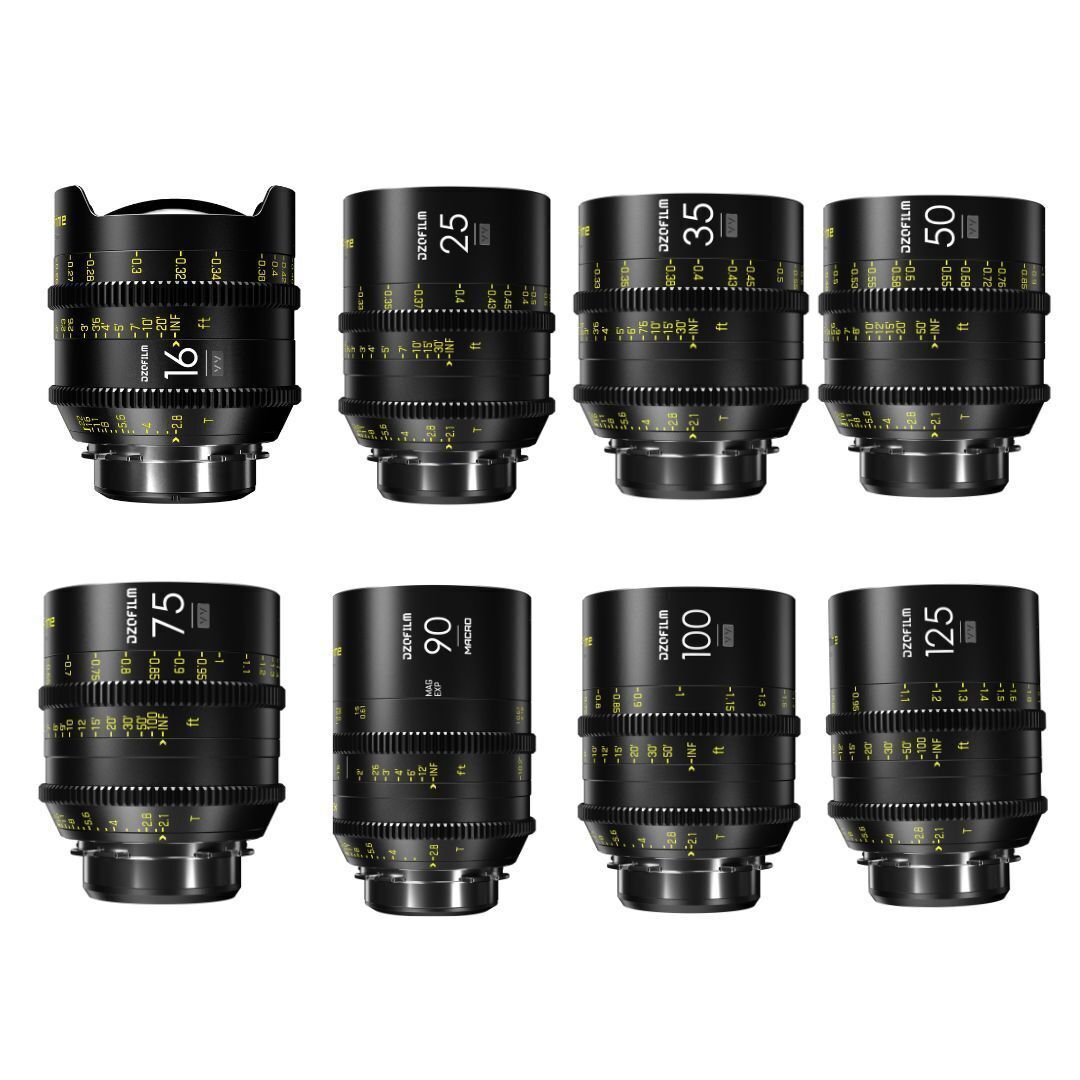 DZOFilm VESPID Prime Cine 8-Lens Kit with 270 Degrees Focus Rotation (PL and EF Mounts)
