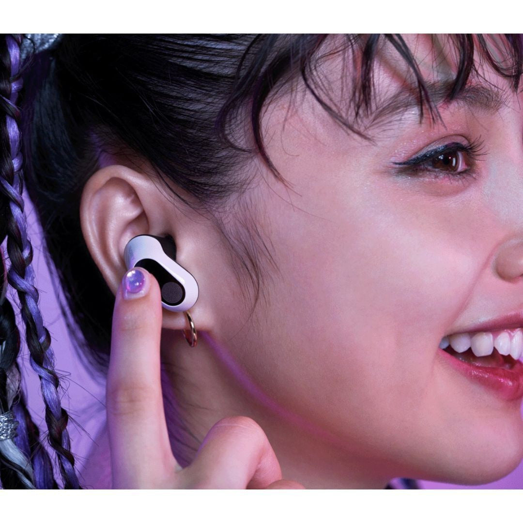 Sony INZONE Buds Truly Wireless Noise Canceling Gaming Earbuds (White) with Silicone Earbuds
