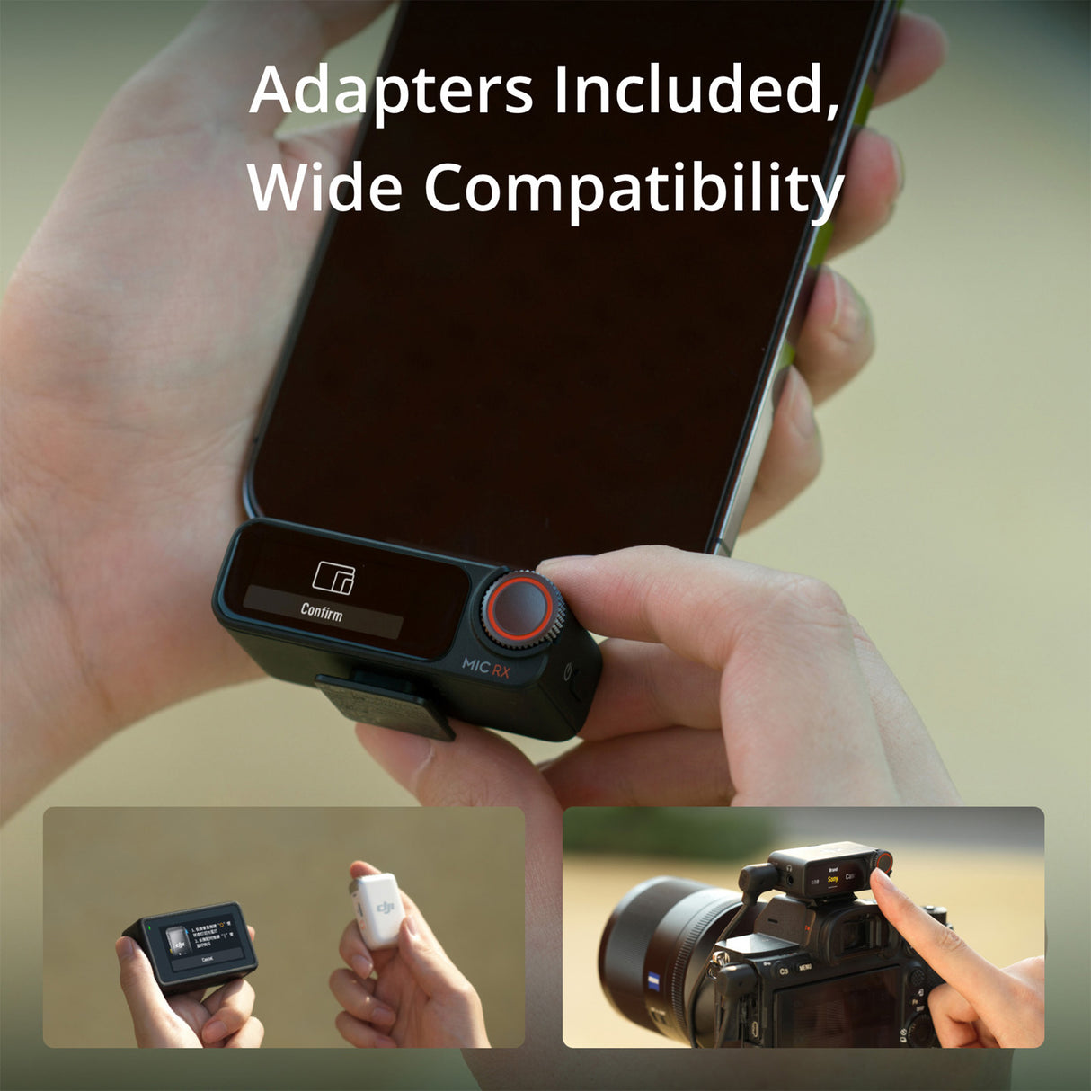 DJI Mic 2 DJI Mic 2 (1 TX + 1 RX) with Omnidirectional Condenser Lavalier Microphone Bundle