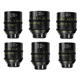 DZOFilm Vespid 25mm, 35mm, 50mm, 75mm, 100mm, and 125mm 6-Lens Kit A for PL and EF Mounts (Black)