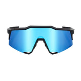 100% Speedcraft Sunglasses Matte Black HiPER Blue Lens
