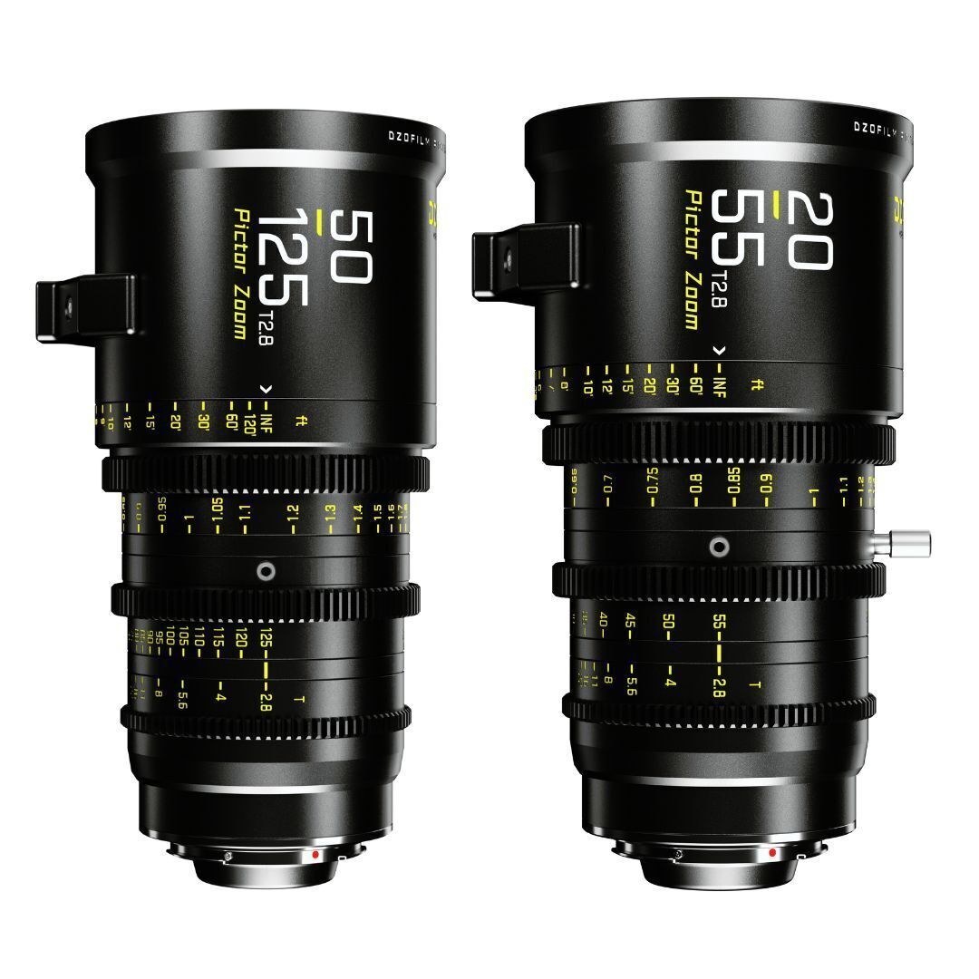 DZOFilm Pictor Zoom 20-55mm and 50-125mm T2.8 Super 35 Lens Bundle (PL and EF Mount, Black)