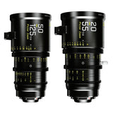 DZOFilm Pictor Zoom 20-55mm and 50-125mm T2.8 Super 35 Lens Bundle (PL and EF Mount, Black)
