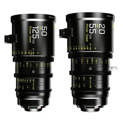 DZOFilm Pictor Zoom 20-55mm and 50-125mm T2.8 Super 35 Lens Bundle (PL and EF Mount, Black)