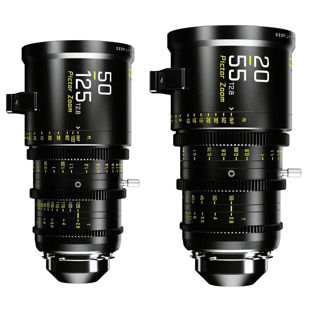 DZOFilm Pictor Zoom 20-55mm and 50-125mm T2.8 Super 35 Lens Bundle (PL and EF Mount, Black)