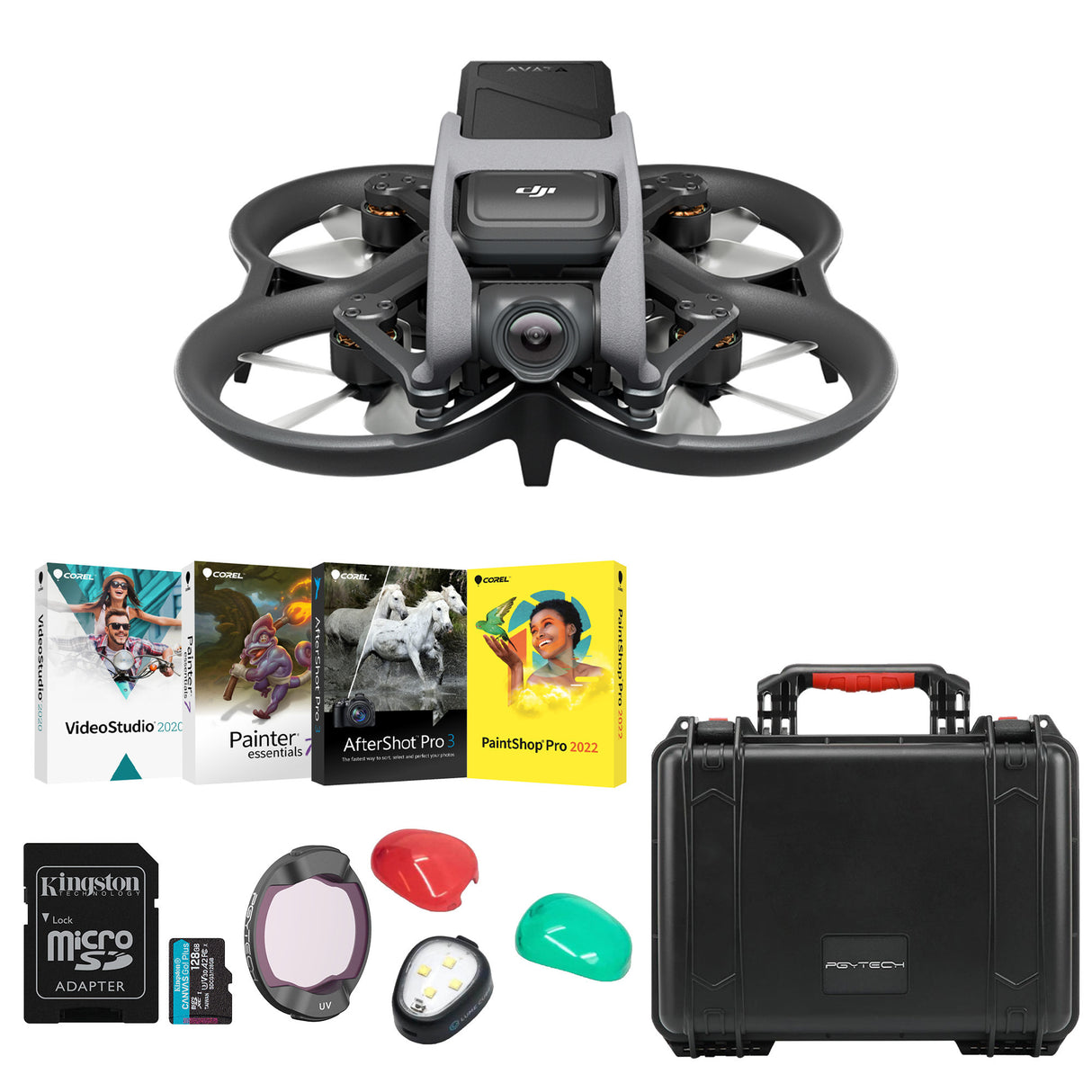DJI Avata FPV Drone Complete Kit - 4K/60fps 155° Super-Wide FOV Videos with Drone Accessories