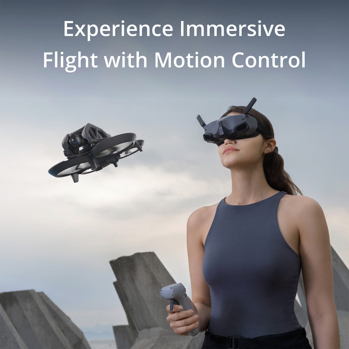 DJI Avata FPV Drone Complete Kit - 4K/60fps 155° Super-Wide FOV Videos with Drone Accessories