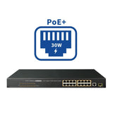 Lorex 16-Port PoE Plus Switch for Addition and Extension of Security Cameras