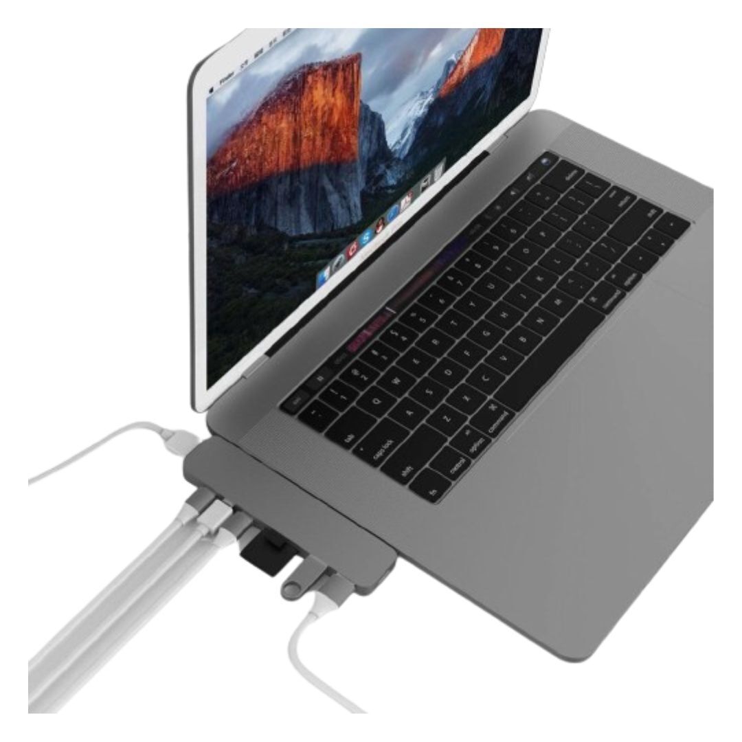 Hyper HyperDrive PRO 8-in-2 USB Type-C Hub for MacBook Pro and Air Laptops (Space Gray)