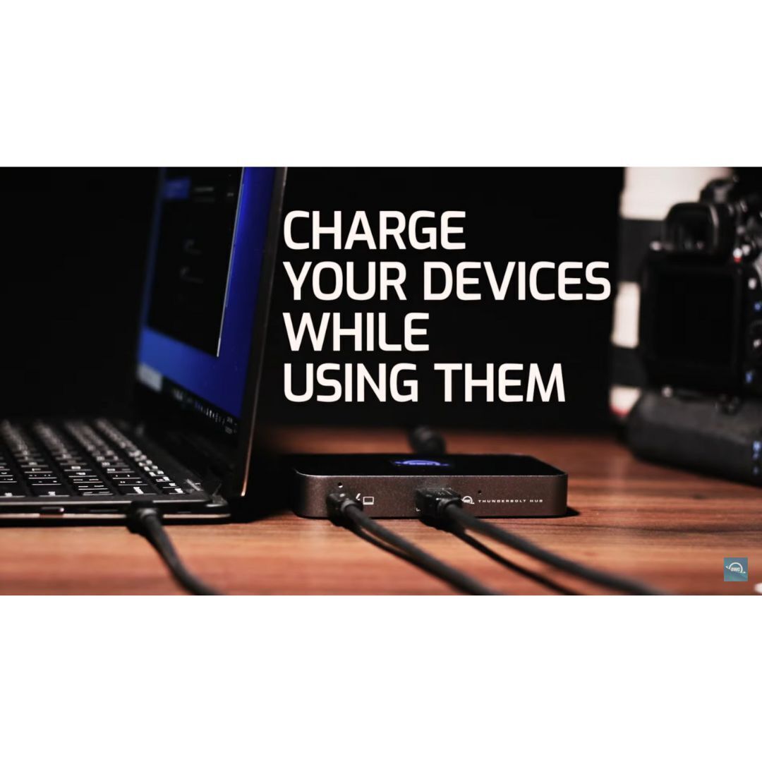 OWC Thunderbolt Hub with Three Thunderbolt 4 Ports and One USB Port for Thunderbolt 4 PC