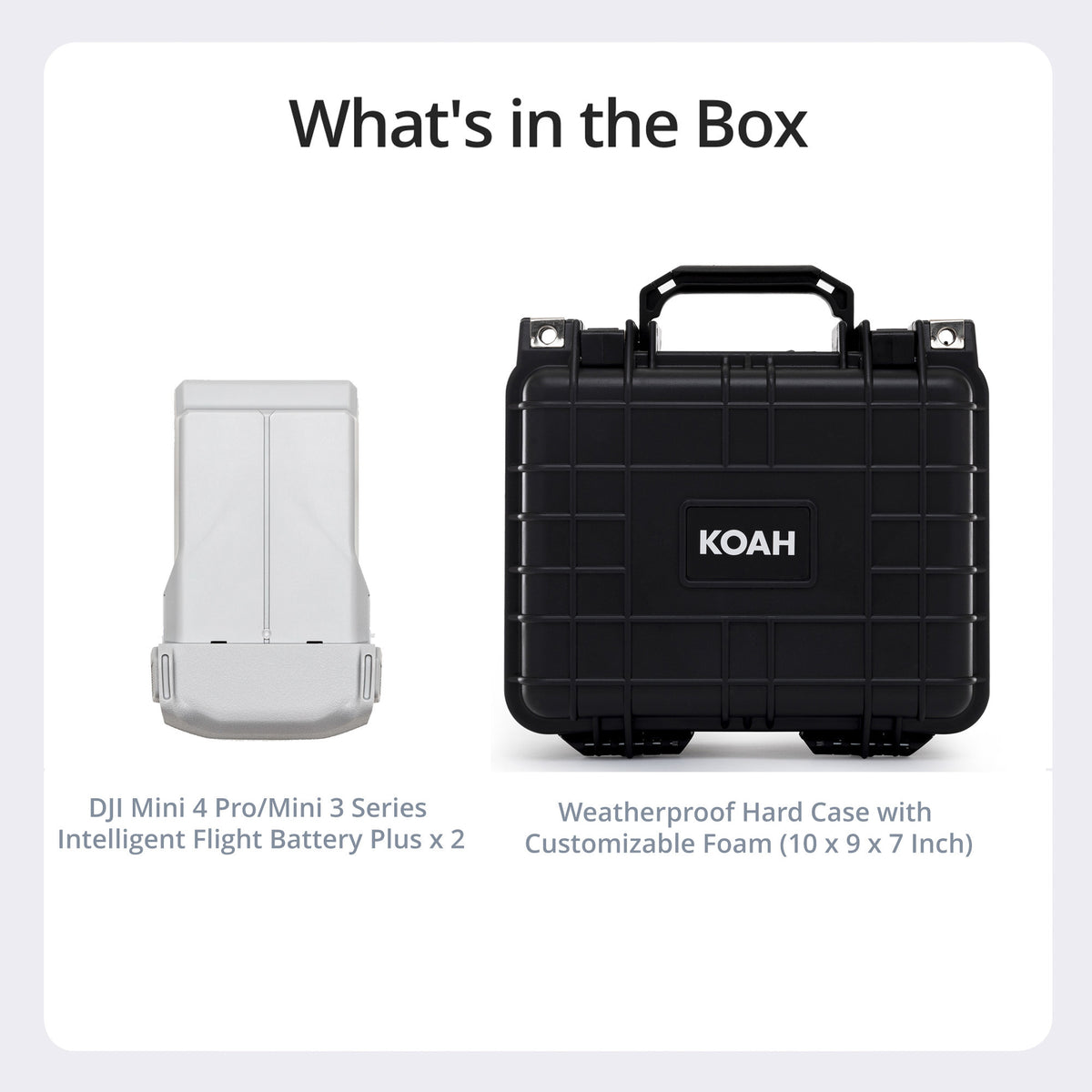 DJI Mini 4 Pro/Mini 3 Series Intelligent Flight Battery Plus (2-pack) with Weatherproof Hard Storage