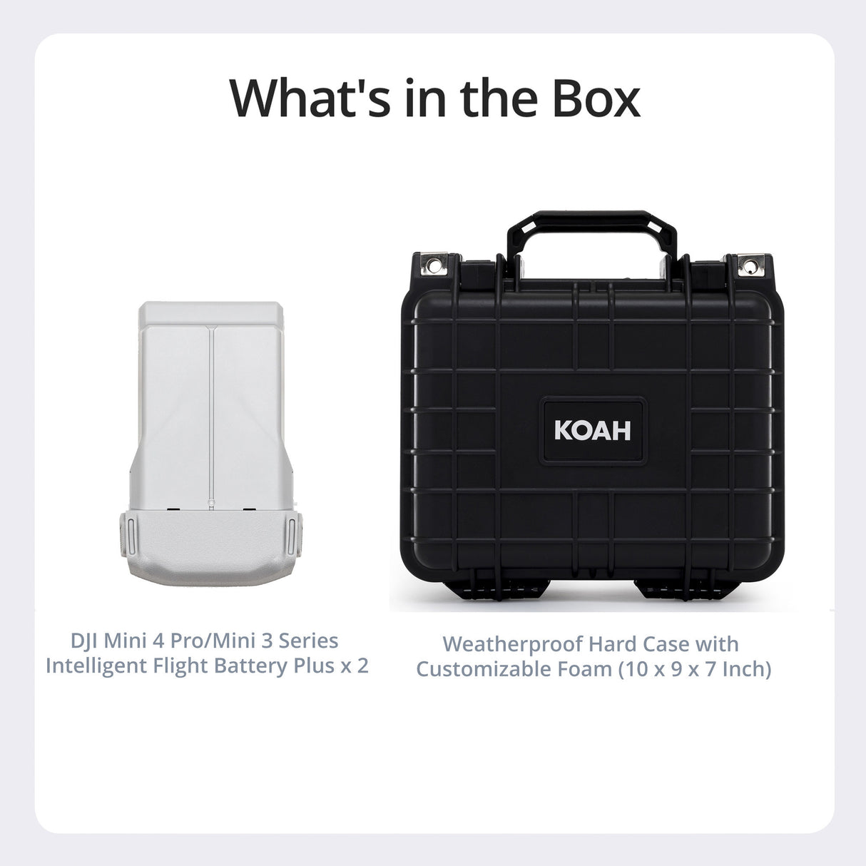 DJI Mini 4 Pro/Mini 3 Series Intelligent Flight Battery Plus (2-pack) with Weatherproof Hard Storage