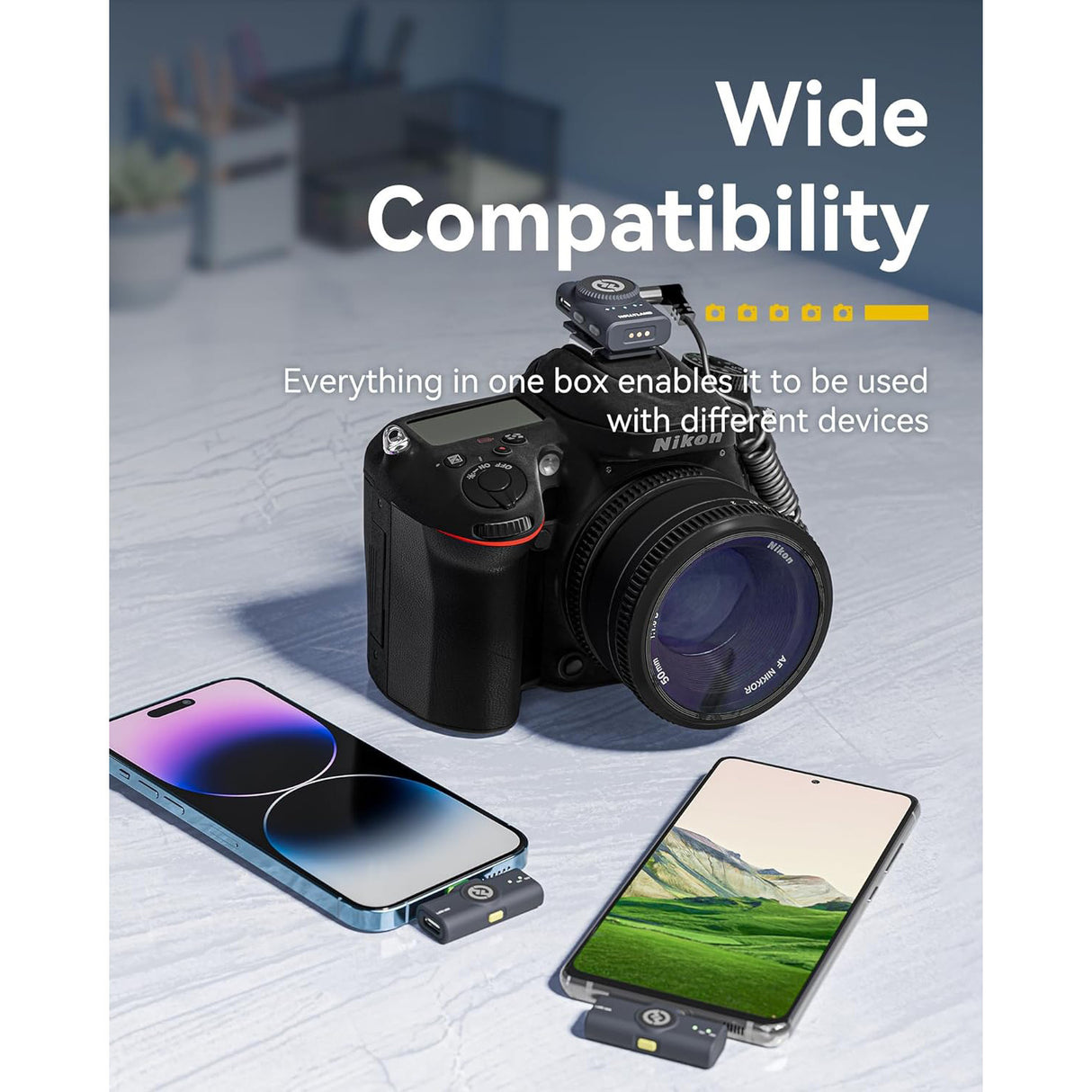 Hollyland LARK M2 DUO 2-Person Wireless Combo Microphone System (Shine Charcoal)