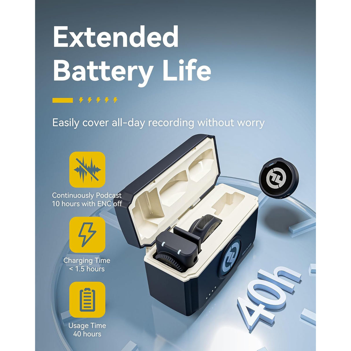 Hollyland LARK M2 DUO 2-Person Wireless Camera-Mount Microphone System (2.4 GHz, Shine Charcoal)