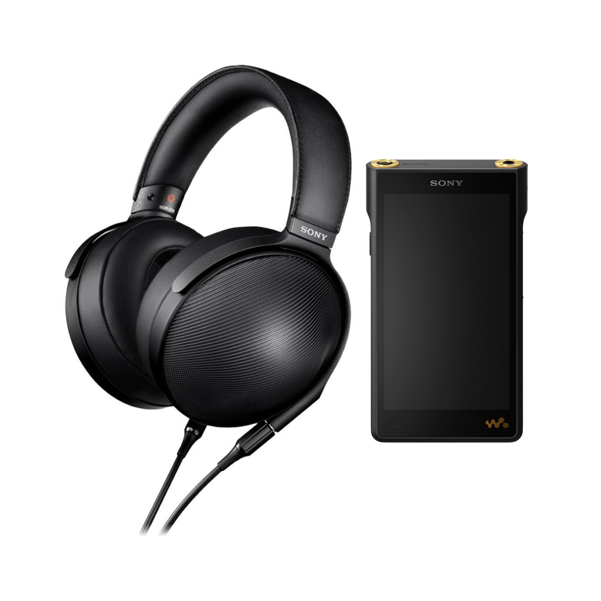 Sony MDR-Z1R Signature Series Headphones with Headband (Black) with Walkman Digital Music Player