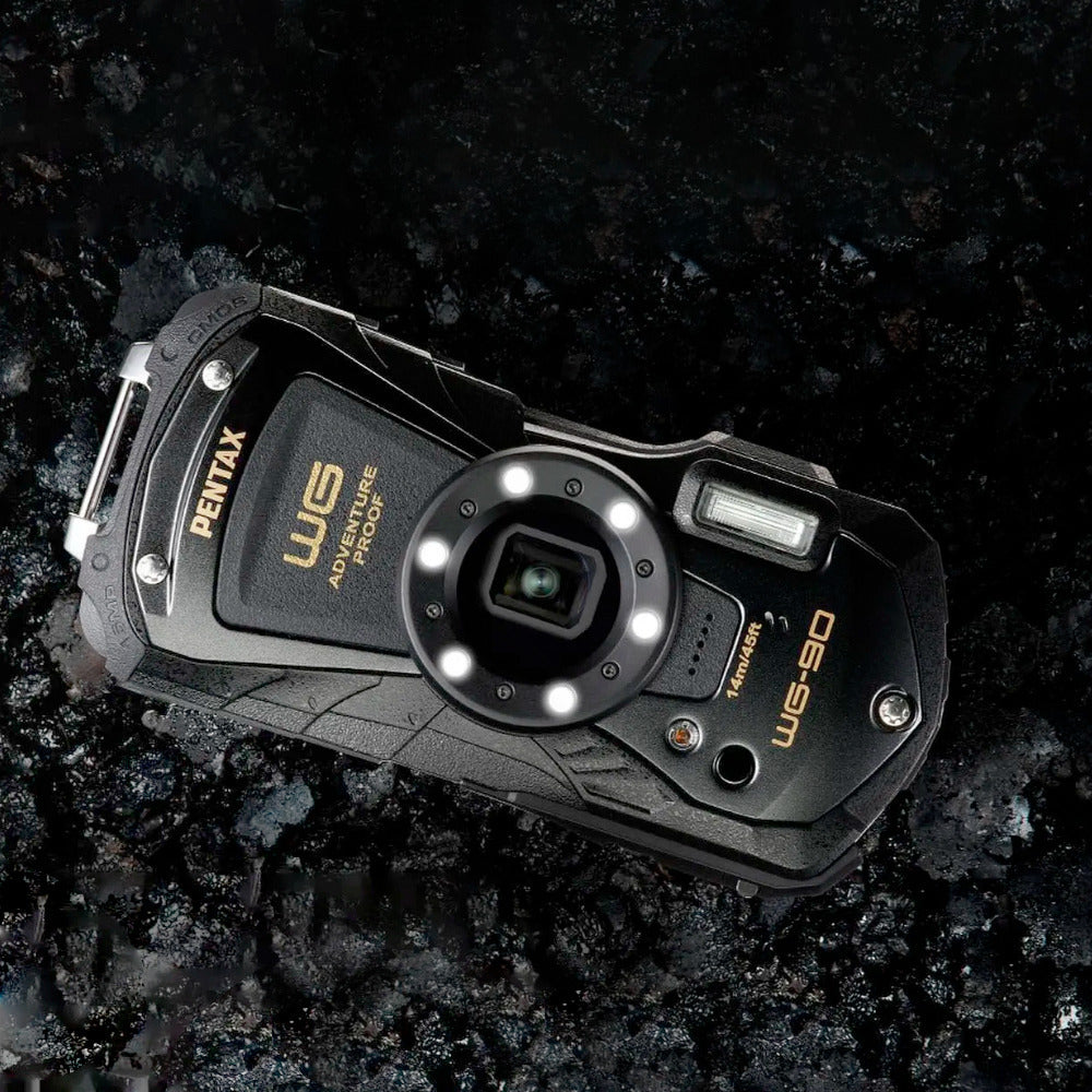 PENTAX WG-90 Compact Camera (Black) with Accessory Cleaning Kit