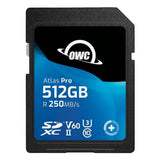 OWC 512GB Atlas Pro SDXC V60 UHS-II Memory Card with Dual SD-Slot SDXC UHS-II Card Reader