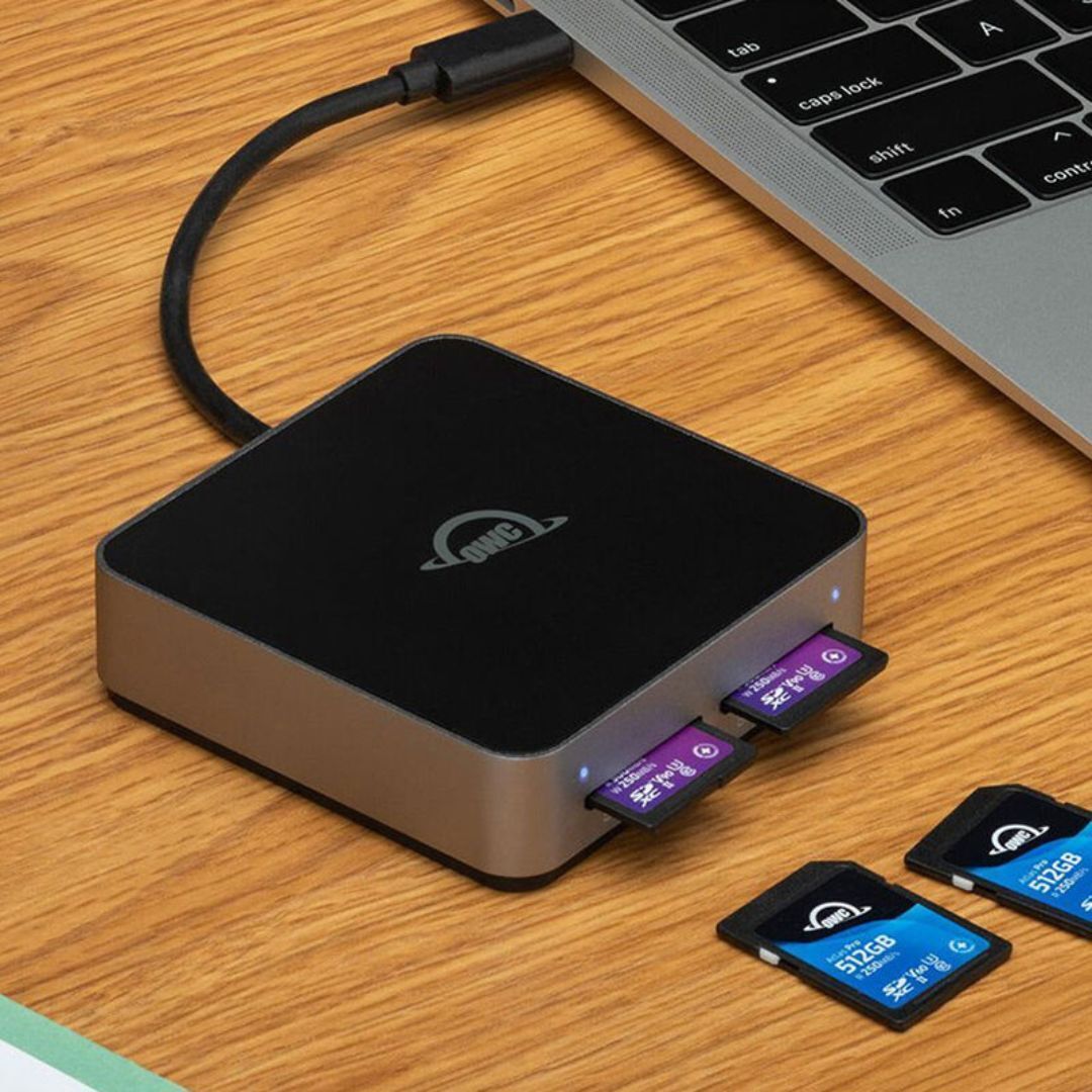 OWC 64GB Atlas Pro SDXC V60 UHS-II Memory Card with Dual SD-Slot SDXC UHS-II Card Reader