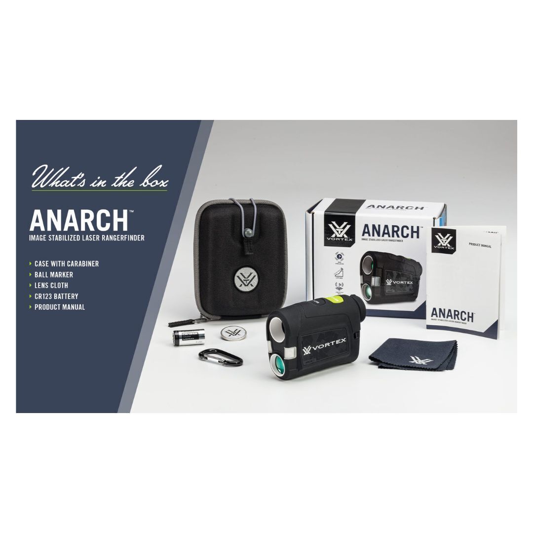 Vortex Anarch Image Stabilized Golf Laser Rangefinder with Slope Mode and Shockproof Design