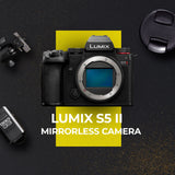 Panasonic  LUMIX S5II Hybrid 24.2MP Mirrorless Camera with 20-60mm and 85mm Mirrorless Lens Bundle