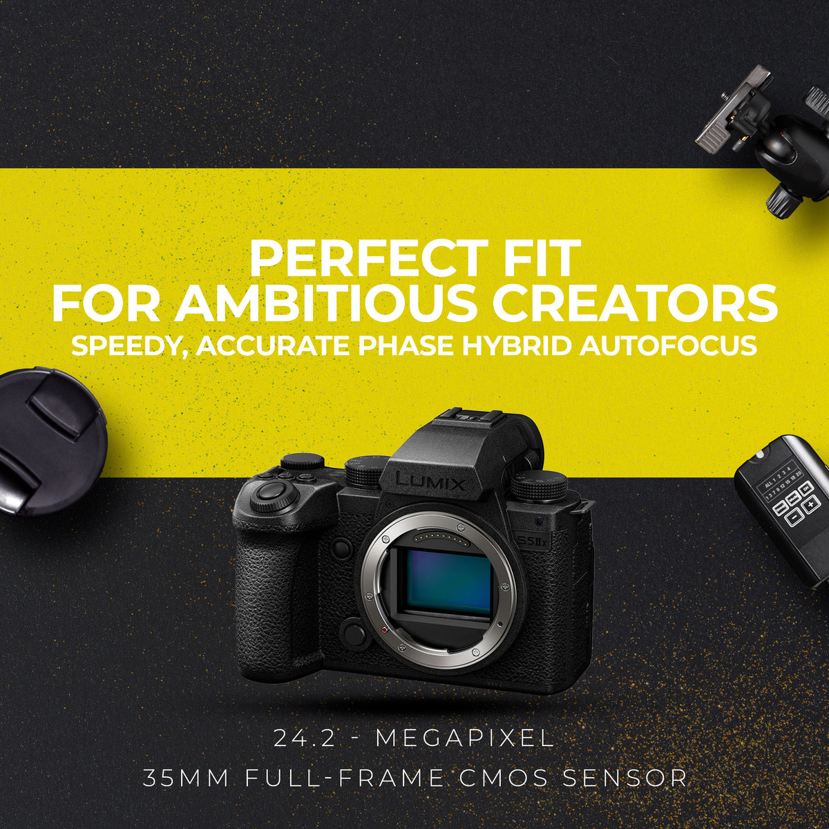 Panasonic Lumix S5 IIX 24.2MP Camera with 20-60mm, 50mm Lens and Lumix S Series 85mm Lens Bundle