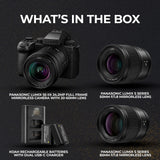 Panasonic Lumix S5 IIX 24.2MP Camera with 20-60mm, 50mm Lens and Lumix S Series 85mm Lens Bundle