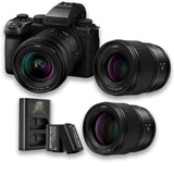 Panasonic Lumix S5 IIX 24.2MP Camera with 20-60mm, 50mm Lens and Lumix S Series 85mm Lens Bundle