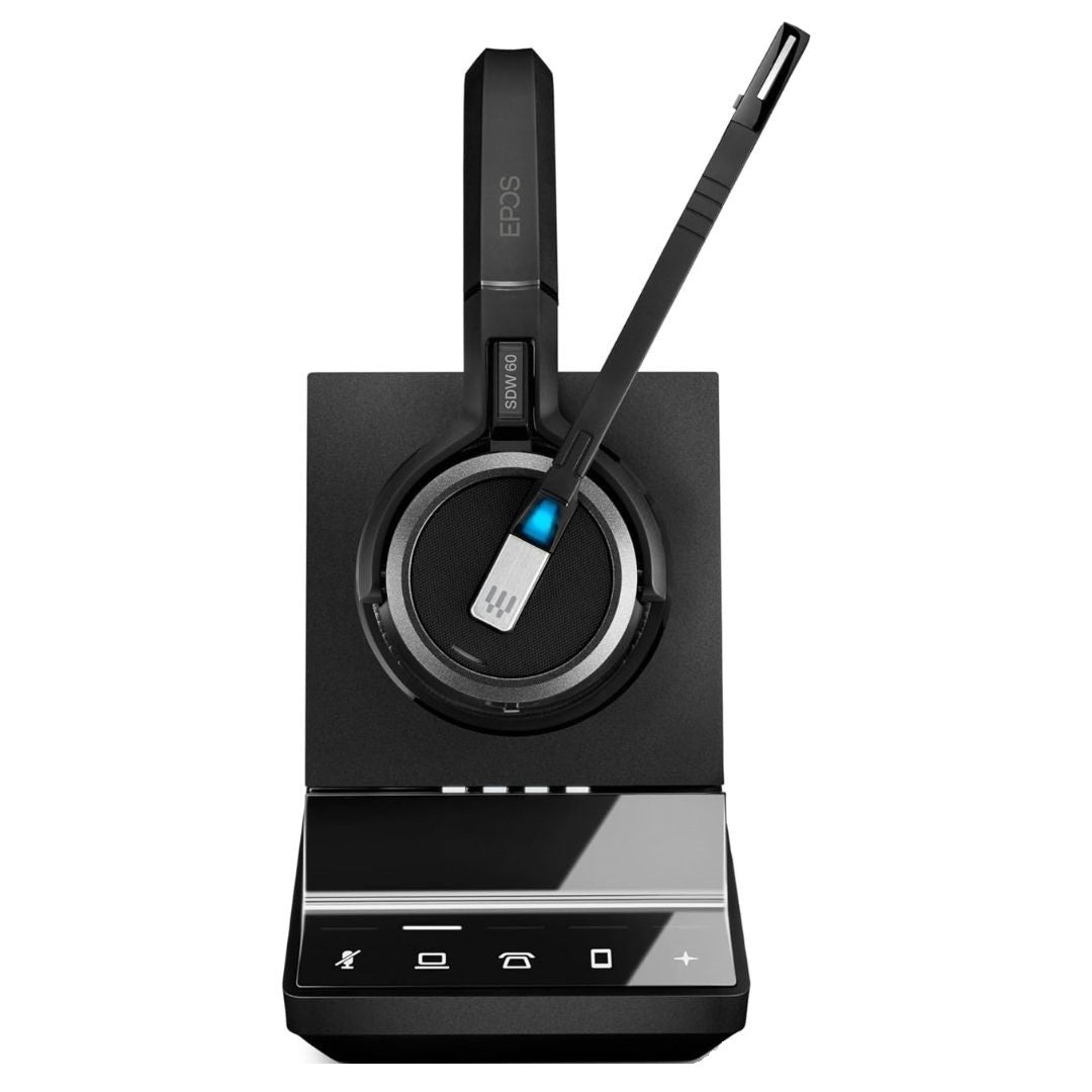 Sennheiser SDW 5065 Binaural Wireless DECT Headset for Softphone, PC and Mobile Phone (Black)