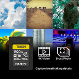 Sony M Series 1920GB CFexpress Type A TOUGH Memory Card with Sony MRWG2 Memory Card Reader