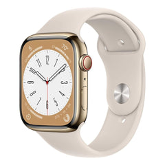 Apple Watch Series 8 GPS Plus Cellular 45mm Gold Stainless Steel Case (Refurbished)