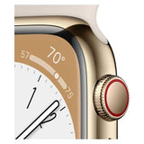 Apple Watch Series 8 GPS Plus Cellular 45mm Gold Stainless Steel Case (Refurbished)