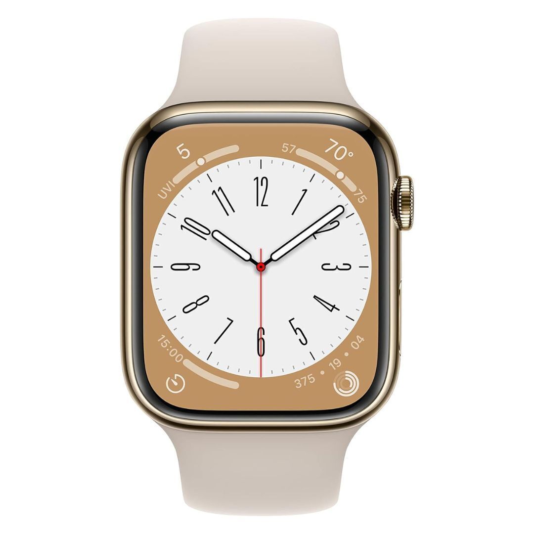 Apple Watch Series 8 GPS Plus Cellular 45mm Gold Stainless Steel Case (Refurbished)