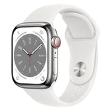 Apple Watch Series 8, 41mm GPS + Cellular (Silver Aluminum Case) (Certified Refurbished)