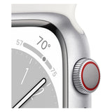 Apple Watch Series 8, 41mm GPS (Silver Aluminum Case, White Sport Band S/M) (Certified Refurbished)