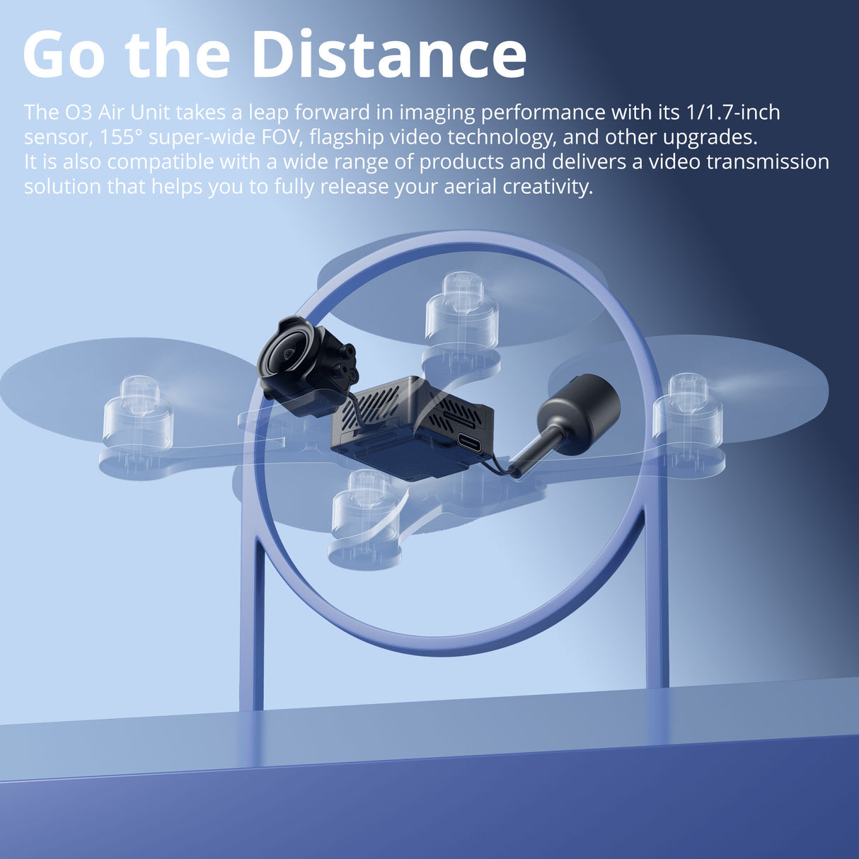 DJI O3 Air Unit Compact Video Transmission Technology with 64GB A2 MicroSD Card Bundle