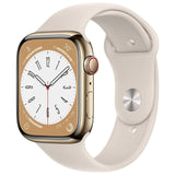 Apple Watch Series 8 GPS Plus Cellular 41mm Gold Stainless Steel Case (Refurbished)