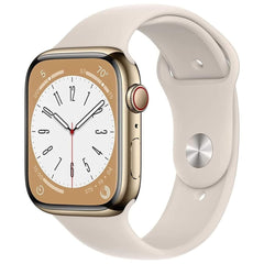 Apple Watch Series 8, 41mm GPS + Cellular (Gold Stainless Steel Case) (Certified Refurbished)