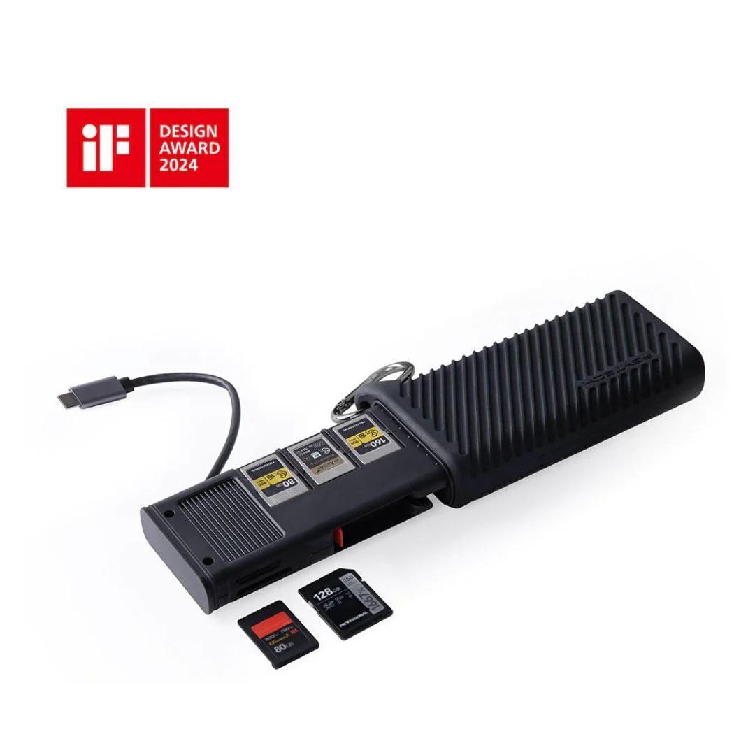 Pgytech CFexpress CreateMate Card Reader Case with Type B or SD Compatibility (Classic Black)