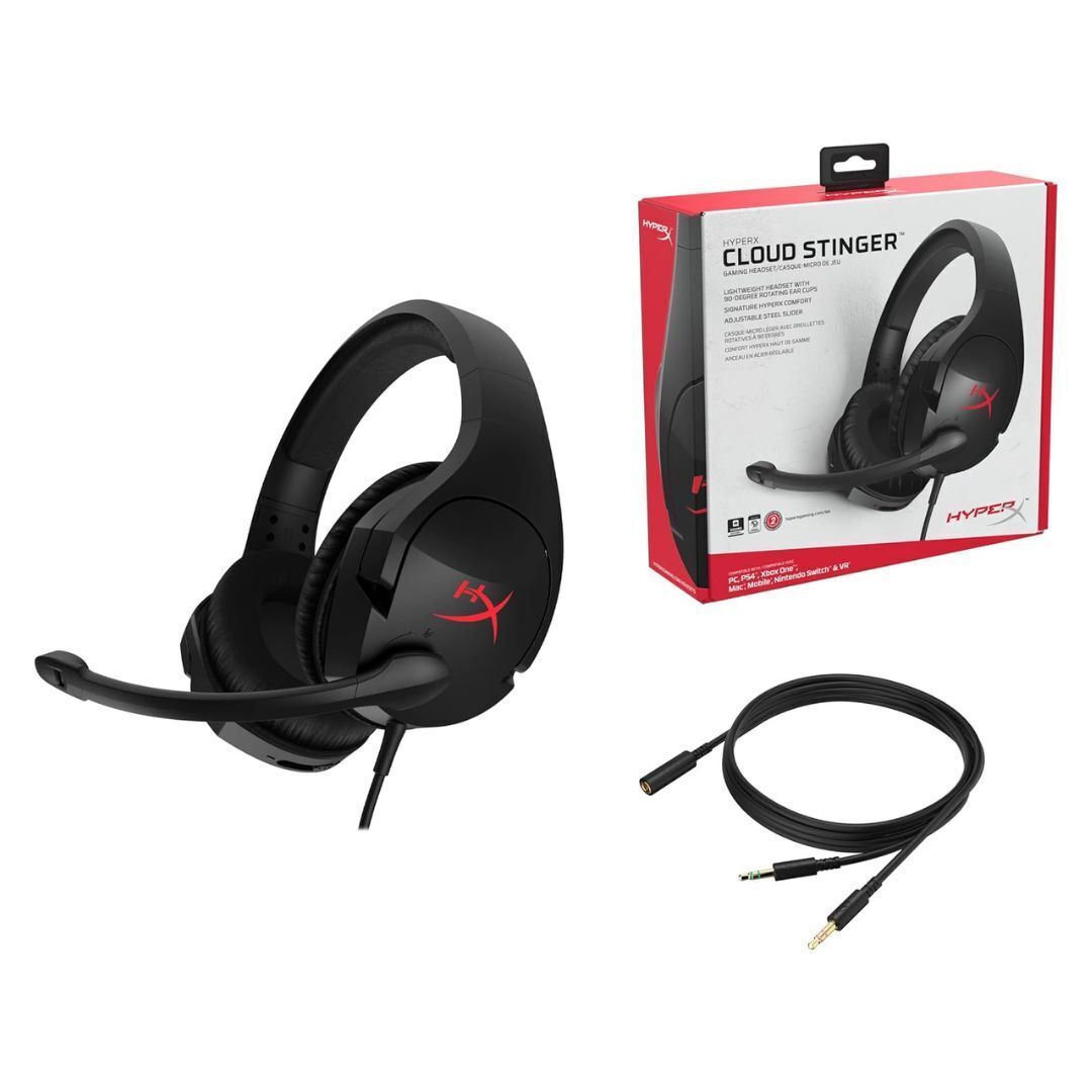 HyperX Cloud Stinger Gaming Headset with Comfortable Memory Foam (Black)