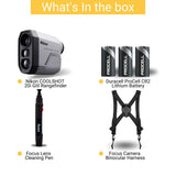 Nikon COOLSHOT 20i GIII Golf Range Finder with Harness, Cleaning Pen, and Accessories