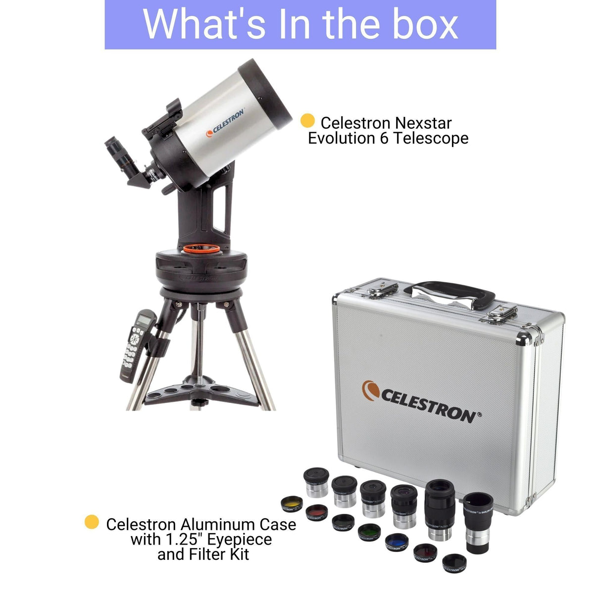 Celestron NexStar Evolution 6-Inch SCT GoTo Telescope with Aluminum Case and 1.25-Inch Eyepieces