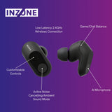Sony INZONE Buds Gaming Earbuds (Black) - Noise-Canceling Mic with Earbud Replacement Tips