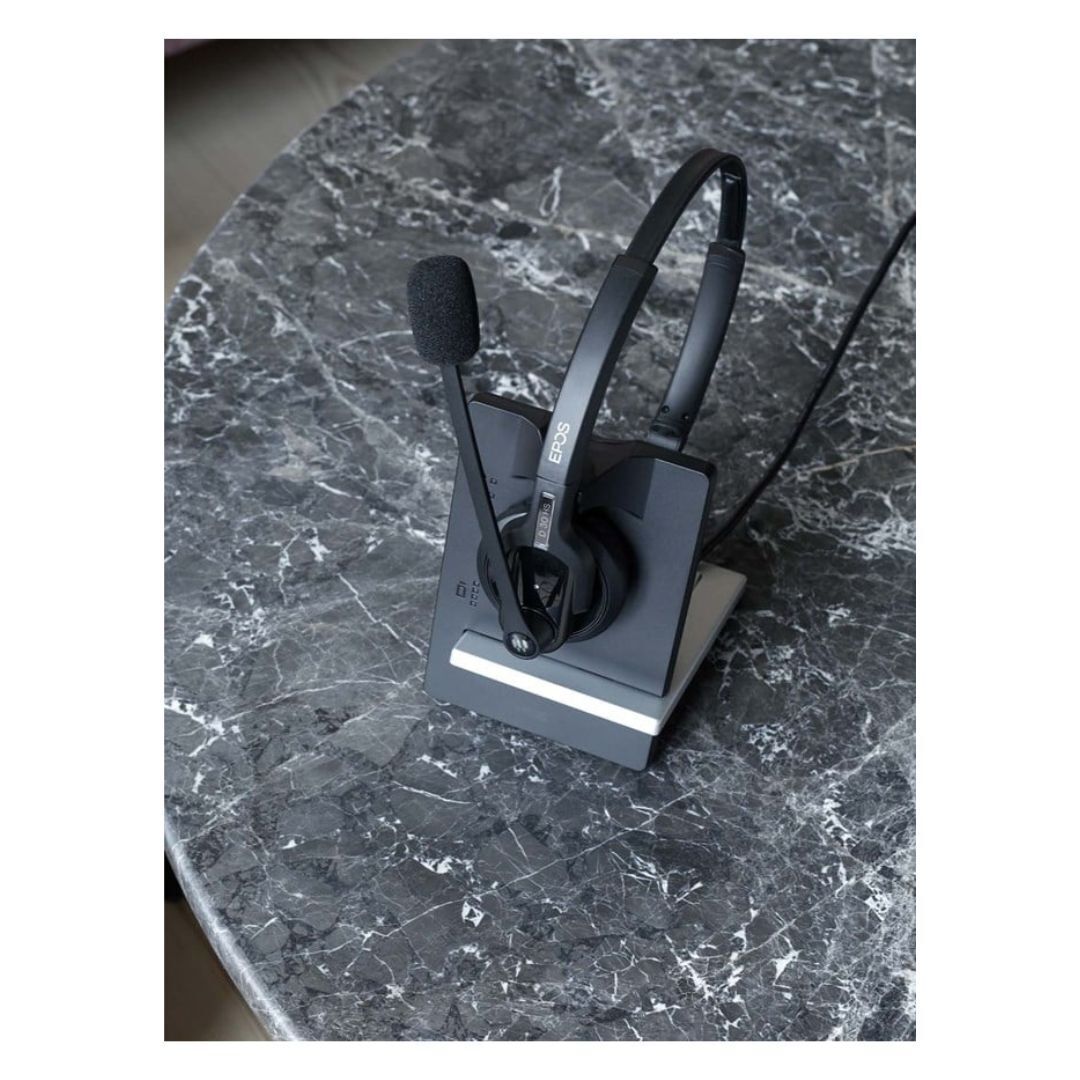 EPOS Impact D 30 USB ML Wireless DECT Dual Ear Headset for a Direct Connection to a PC/Softphone (Black)