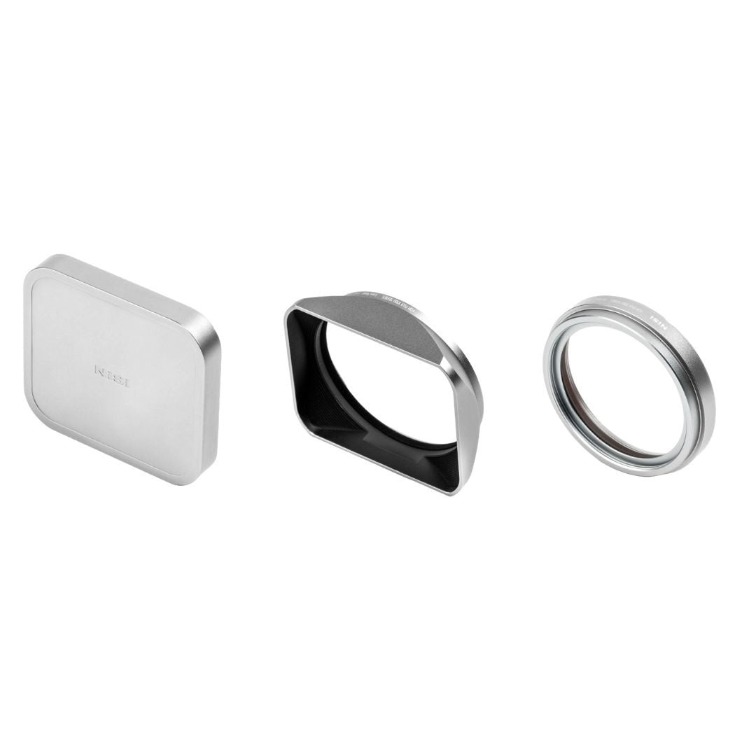 NiSi X100 Series NC UV Filter Kit with 49mm Filter Adapter and Metal Lens Hood (Silver)