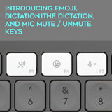 Logitech MX Keys S Keyboard and MX Master 3S Mouse Combo (Graphite) with Headphones, and Desk Mat