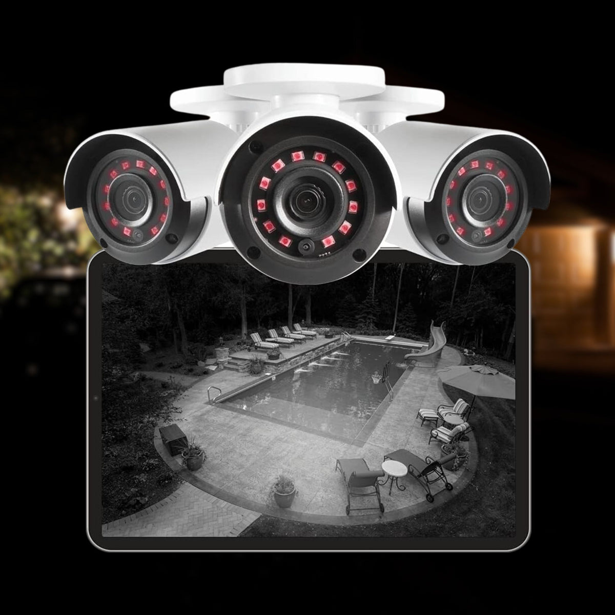 Lorex 1080p 8-Channel 1TB Wired DVR Security System with 4 Cameras and 4K RG59 100ft Power Cables